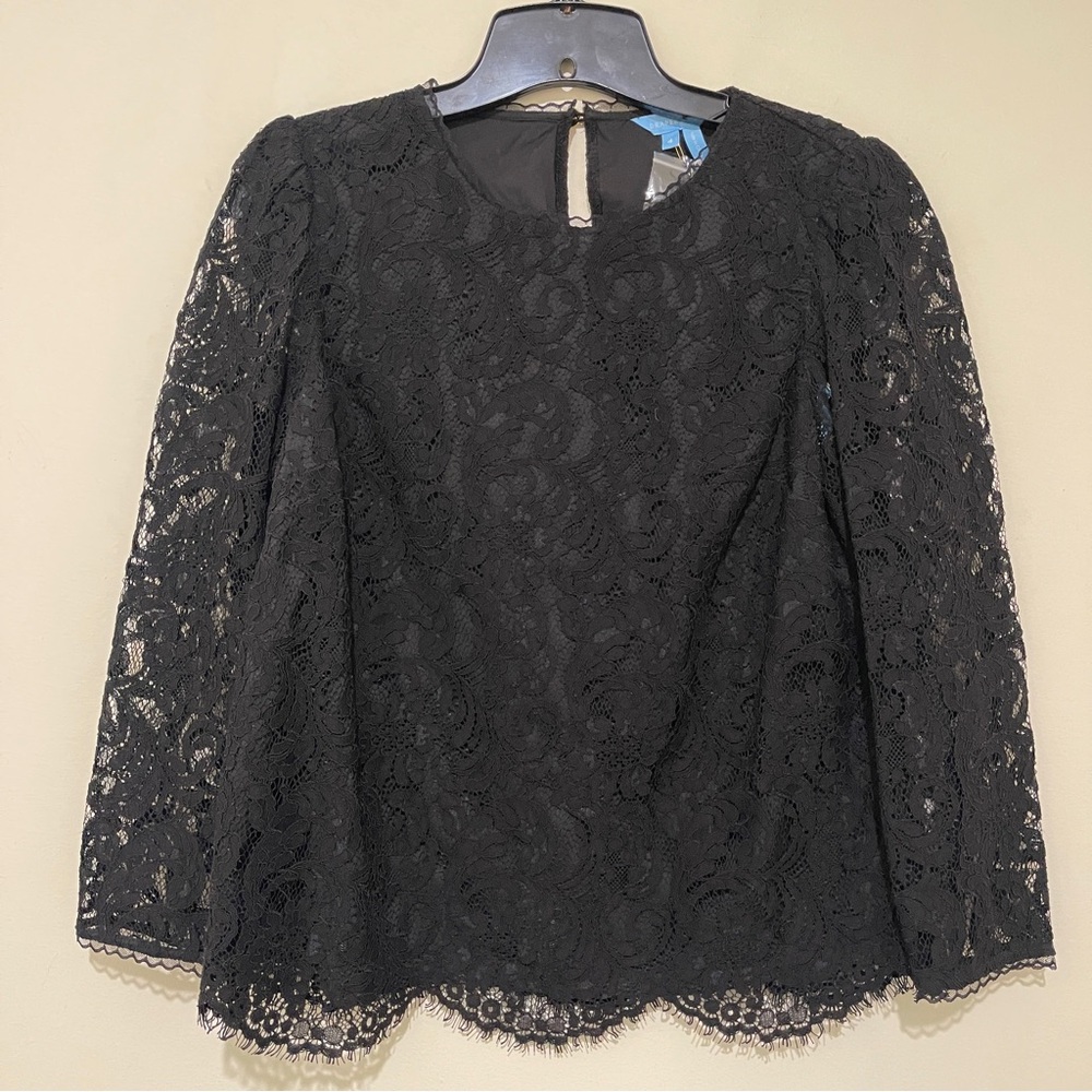 Draper James Black Lace Women's Blouse